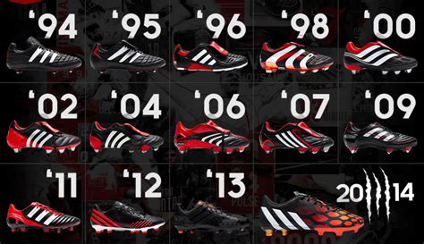 adidas predator football boots timeline.